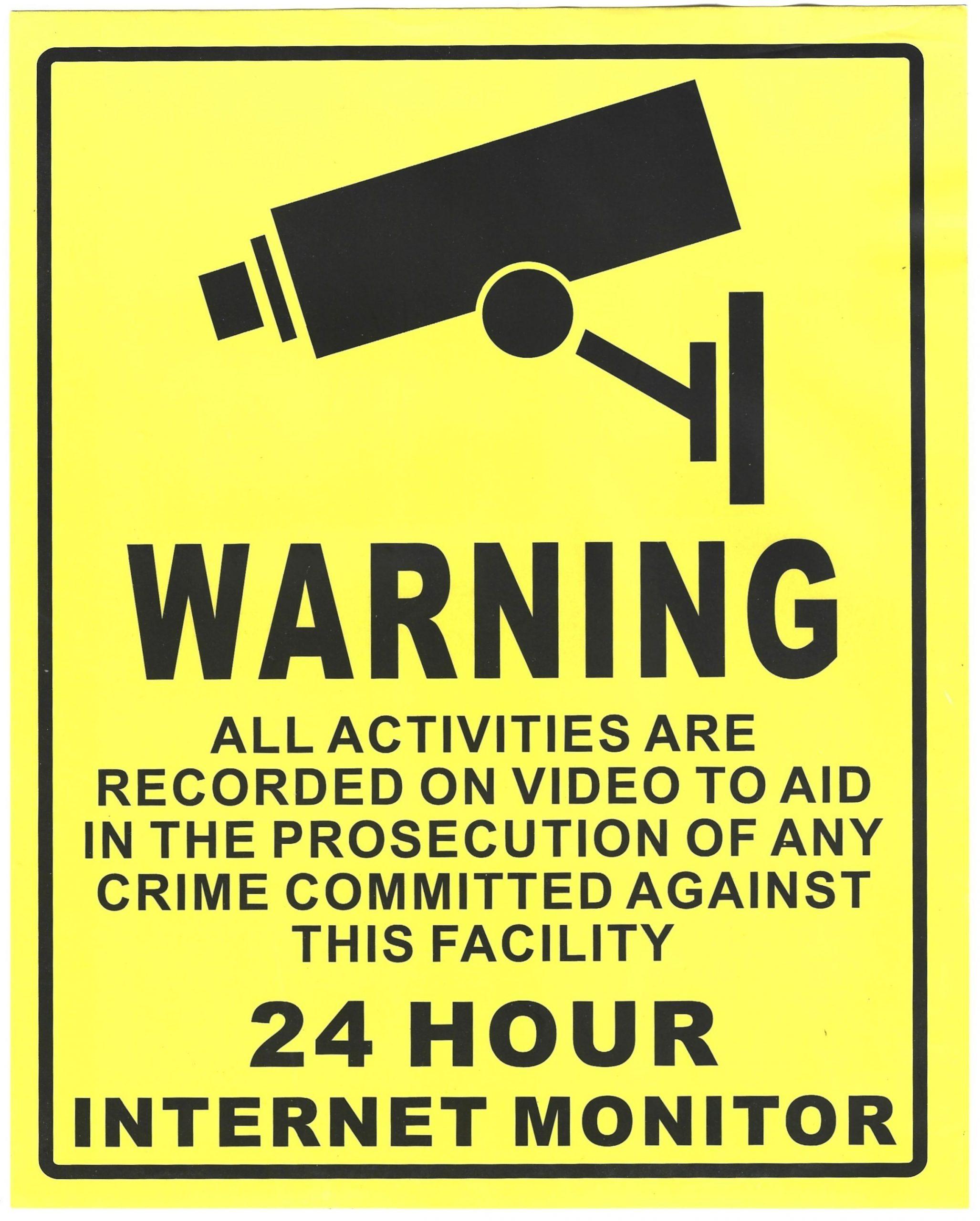 Extra Large Security Warning Sticker Oz Security Camera Warehouse