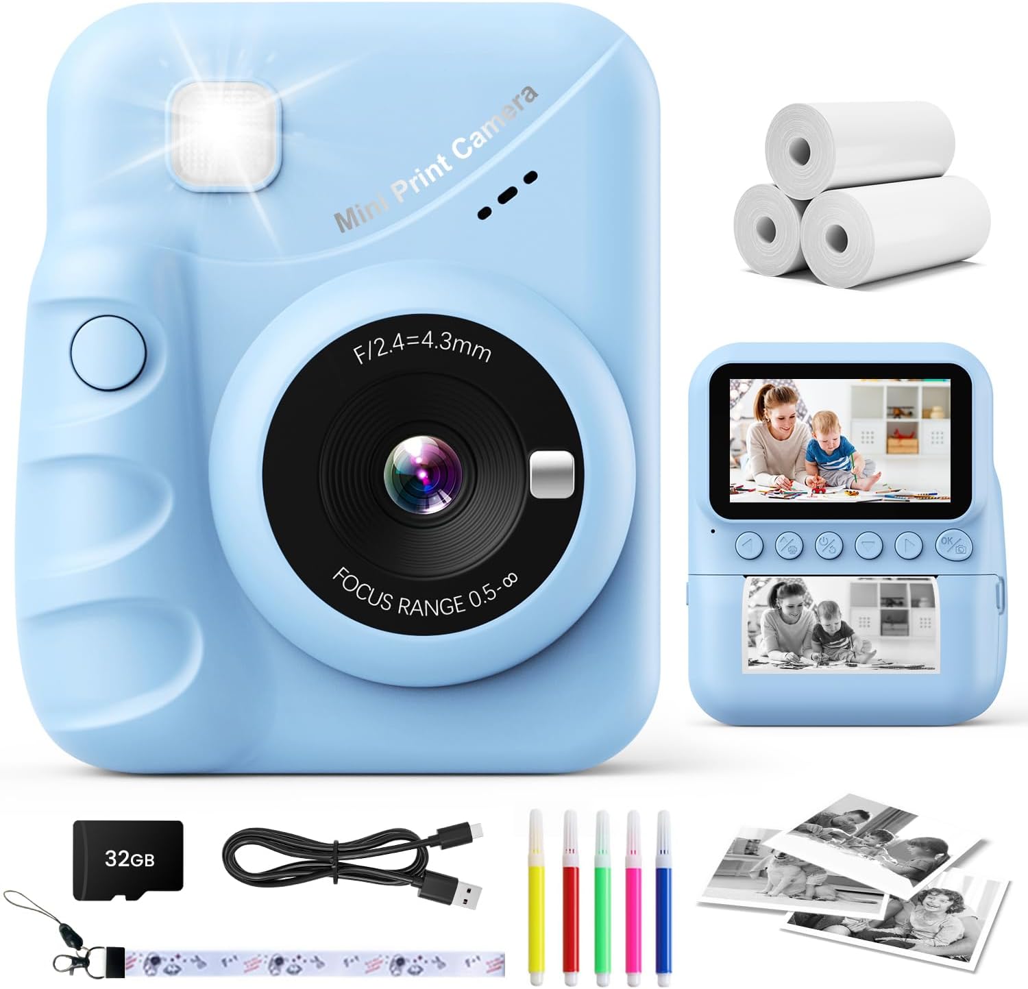 Kids Instant Print Camera with Digital Screen - Image 2