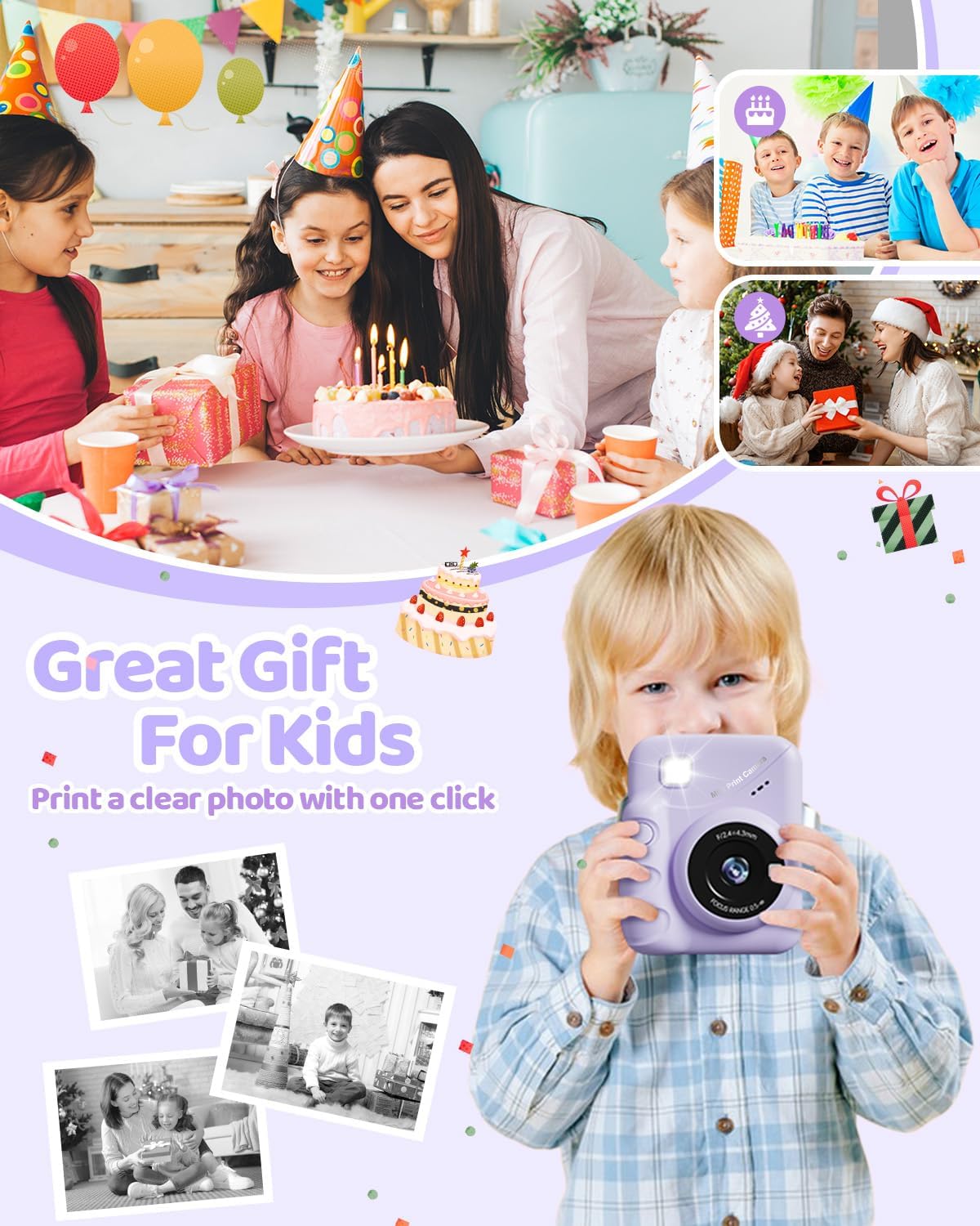 Kids Instant Print Camera with Digital Screen - Image 6