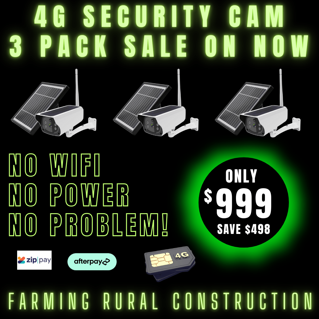 4G Q3  Battery + Solar Security Cameras - 3 PACKAGE DEAL ON SALE